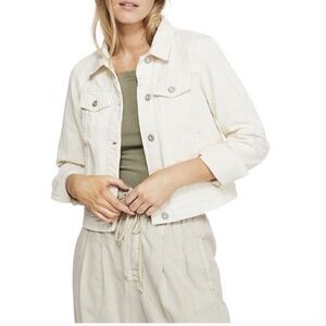 Old Navy White Denim Jacket Size Extra Small